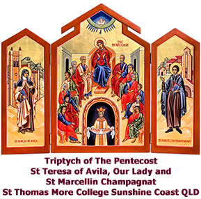 Triptych-of-Pentecost-with-St-Teresa-and-Marcellin-Champagnat