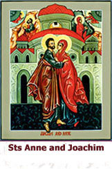 St Anne and St Joachim meet at the Gate of Jerusalem icon